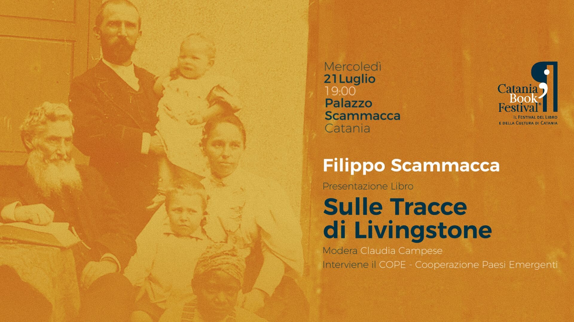 "Sulle tracce di Livingstone" di Filippo Scammacca il 21 luglio a Catania "Sulle tracce di Livingstone" di Filippo Scammacca il 21 luglio a Catania