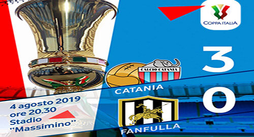 Coppa Italia, il Catania supera 3-0 il Fanfulla al "Massimino" e passa il turno Coppa Italia, il Catania supera 3-0 il Fanfulla al "Massimino" e passa il turno