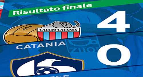 Serie C, il Catania torna a vincere al "Massimino", travolta 4-0 la Cavese, doppietta di Lodi