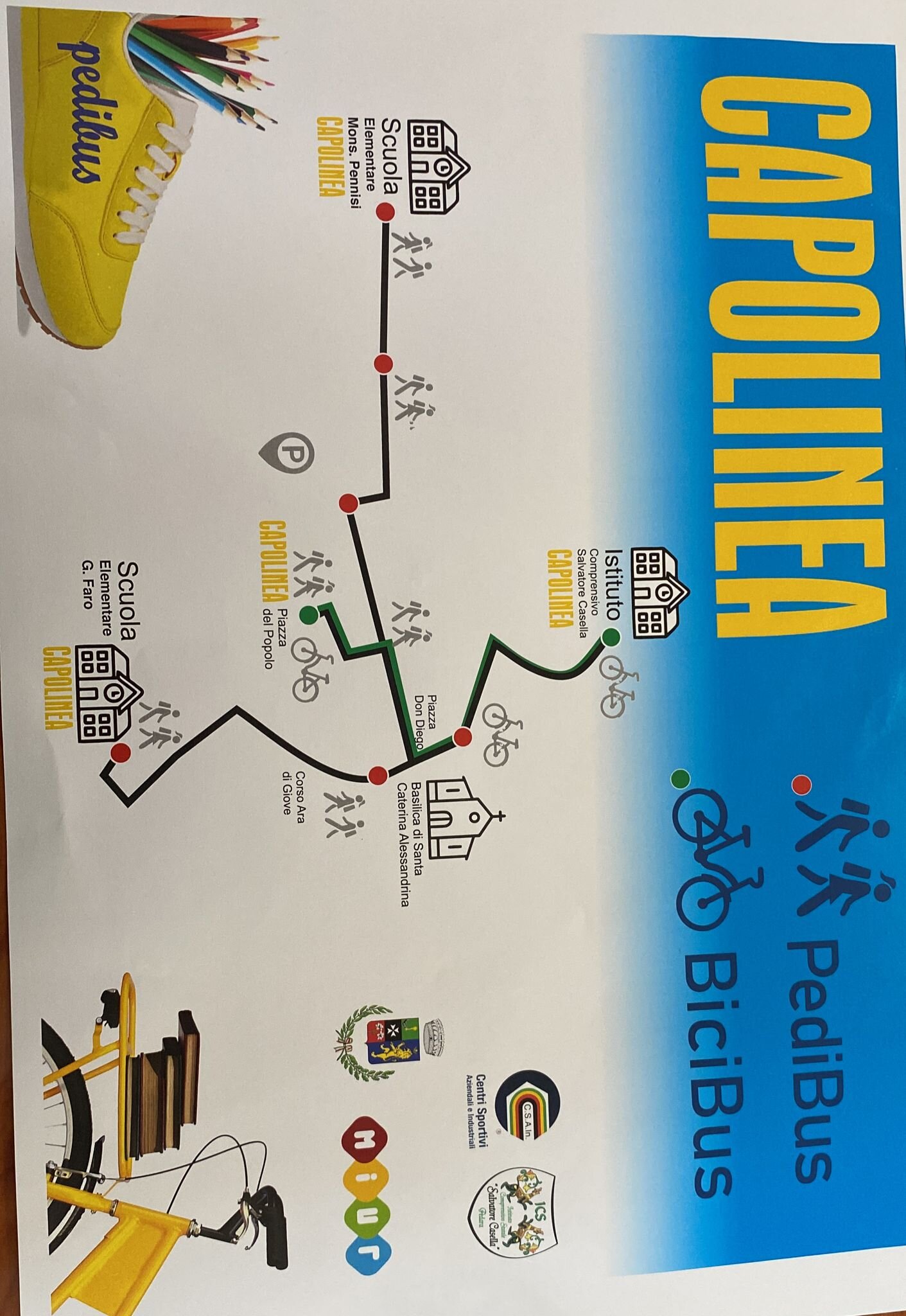 Scuola. A Pedara il 28 settembre inaugurazione di &ldquo;Pedibus&rdquo; e &ldquo;Bicibus&rdquo;