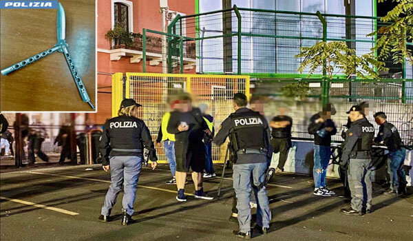 Daspo di 2 anni adottato e notificato in tempo reale dalla Polizia di Stato allo stadio Massimino per Catania-Benevento