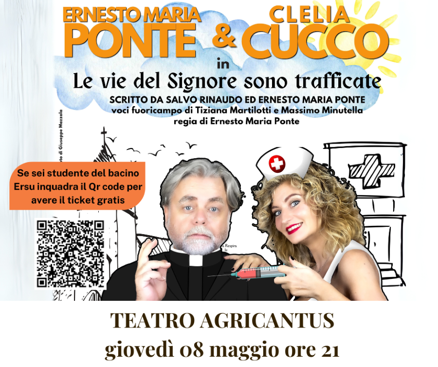 Ernesto Maria Ponte e Clelia Cucco gratis all'Agricantus di Palermo per gli universitari Ernesto Maria Ponte e Clelia Cucco gratis all'Agricantus di Palermo per gli universitari