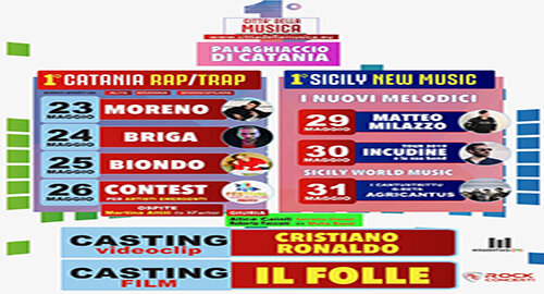Dal 23 al 31 Maggio, al Palaghiaccio di Catania, l&rsquo;evento "Citt&agrave; della musica"