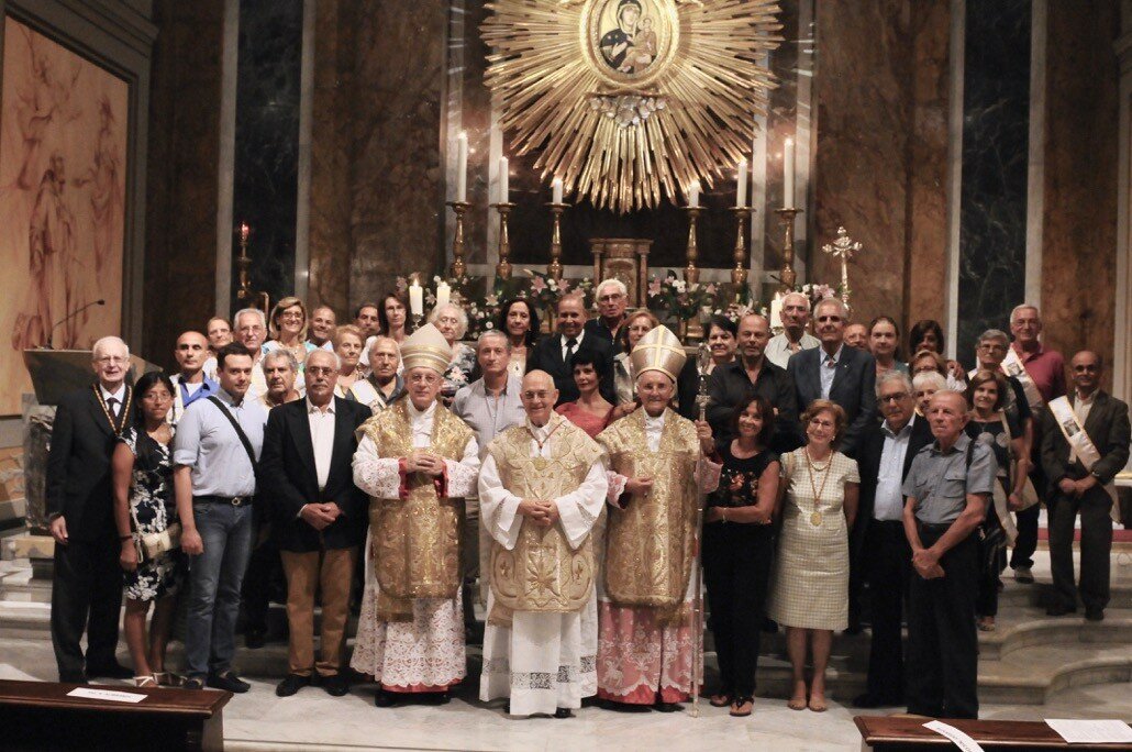 L'Arciconfraternita S.M. Odigitria dei Siciliani in Roma nella ricorrenza di S. Rosalia festeggia anche il Primicerio Mons. Giuseppe Mario Blanda