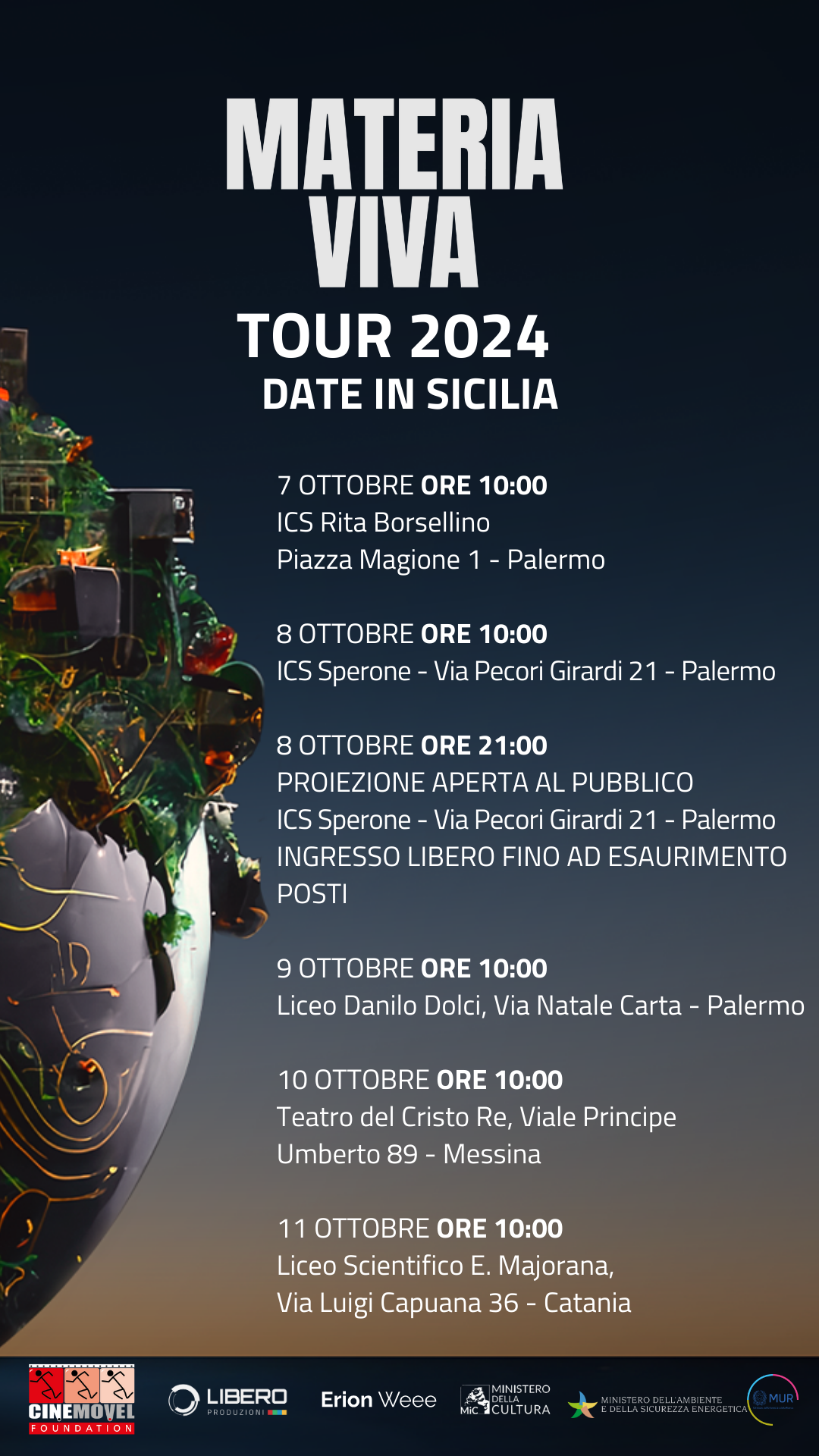 "Materia Viva", Erion WEEE dal 7 all&rsquo;11 ottobre nelle scuole siciliane