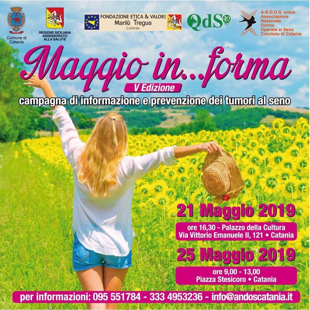 "Maggio in&hellip;forma", campagna di informazione e prevenzione dei tumori al seno il 25 maggio a Catania