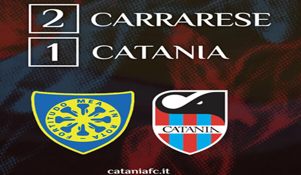 Coppa Italia Frecciarossa, Catania eliminato dalla Carrarese a Chiavari per 2-1 Coppa Italia Frecciarossa, Catania eliminato dalla Carrarese a Chiavari per 2-1