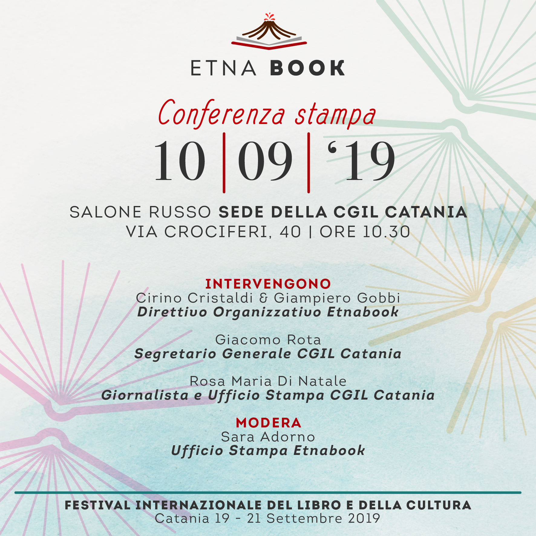 Etnabook, Primo Festival del Libro e della Cultura di Catania sar&agrave; presentato il 10 settembre
