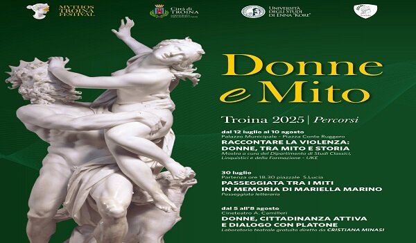 Al "Mythos Troina Festival" al via &ldquo;Donne e Mito&rdquo;, tre appuntamenti per raccontare, riflettere e trasformare