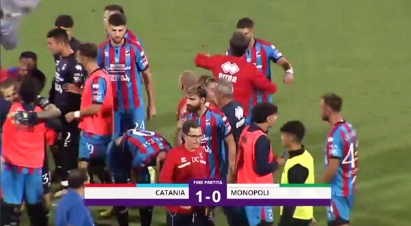 Serie C, il Catania torna alla vittoria al "Massimino, battuto 1-0 il Monopoli, in rete Lunetta