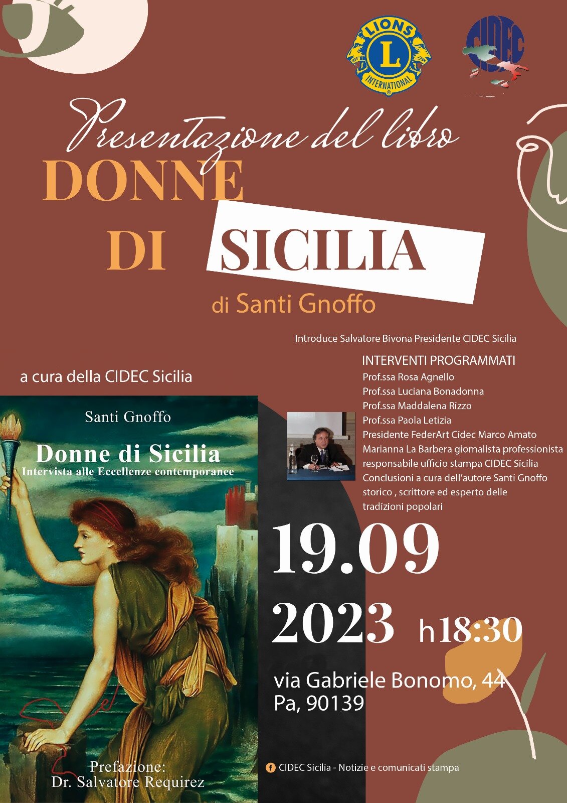&ldquo;Donne di Sicilia. Intervista alle Eccellenze contemporanee&rdquo; dello storico Santi Gnoffo, presentazione a Palermo il 19 settembre