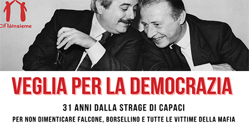 CittàInsieme domani ricorda tutte le vittime di mafia vegliando sulla democrazia con parole, immagine e musiche nel Piazzale Oscar Romero CittàInsieme domani ricorda tutte le vittime di mafia vegliando sulla democrazia con parole, immagine e musiche nel Piazzale Oscar Romero