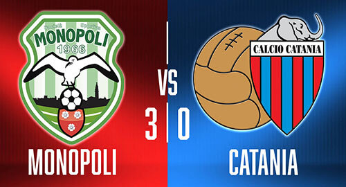 Serie C, brutta sconfitta (3-0) per il Catania, ieri sera, al debutto in campionato, in casa del Monopoli