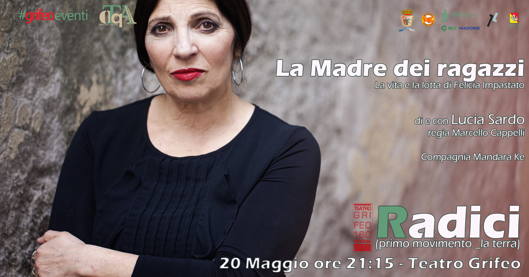&ldquo;La madre dei Ragazzi" di e con Lucia Sardo al Grifeo di Petralia Sottana