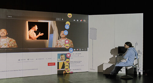 Alla Sala Futura, per lo "Stabile" etneo, dal 23 al 25 febbraio, in scena "C'&egrave; nessuno"di Gioacchino Cappelli ed Elena Grimaldi per riflettere sui disagi nei giovani dell'abuso di internet