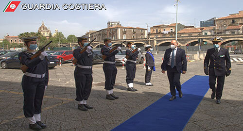 Visita dell&rsquo;On. Alessandro Morelli, Vice Ministro infrastrutture e mobilit&agrave; sostenibili, alla Capitaneria di Porto di Catania, sede della Direzione marittima Sicilia orientale