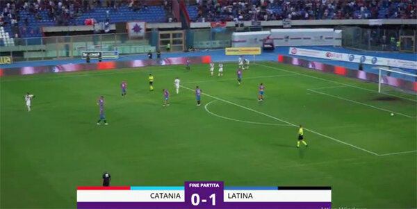 Serie C, il Latina di mister Boscaglia espugna il "Massimino", battuto 1-0 un Catania deludente