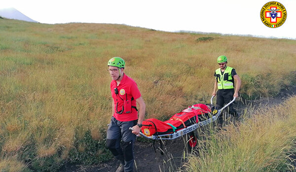 Intervento di soccorso ieri nella Valle del Bove del Soccorso Alpino e Speleologico Siciliano