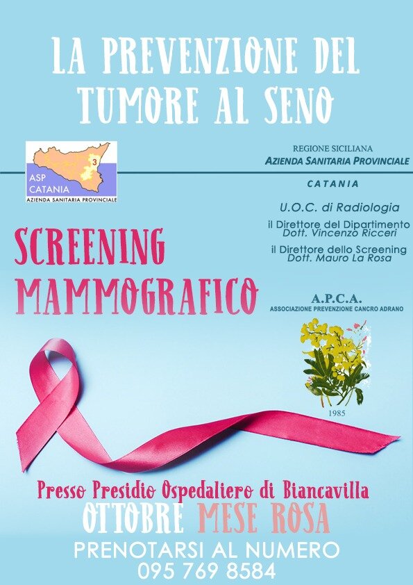 Asp di Catania. Ottobre Rosa con APCA Asp di Catania. Ottobre Rosa con APCA