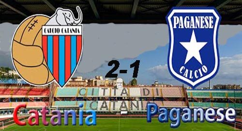Lega Pro, il Catania batte 2-1 la Paganese al "Massimino", etnei ad 11 punti, in rete i "senatori" Paolucci e Biagianti