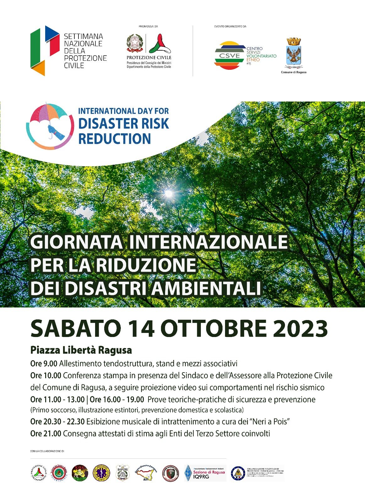 Il CSVE coordina due eventi a Catania e Ragusa per la Giornata per la riduzione dei disastri ambientali
