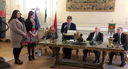 Il Sindaco Bianco e il Capo della Polizia Gabrielli hanno commemorato oggi a Palazzo degli Elefanti l'ispettore Raciti