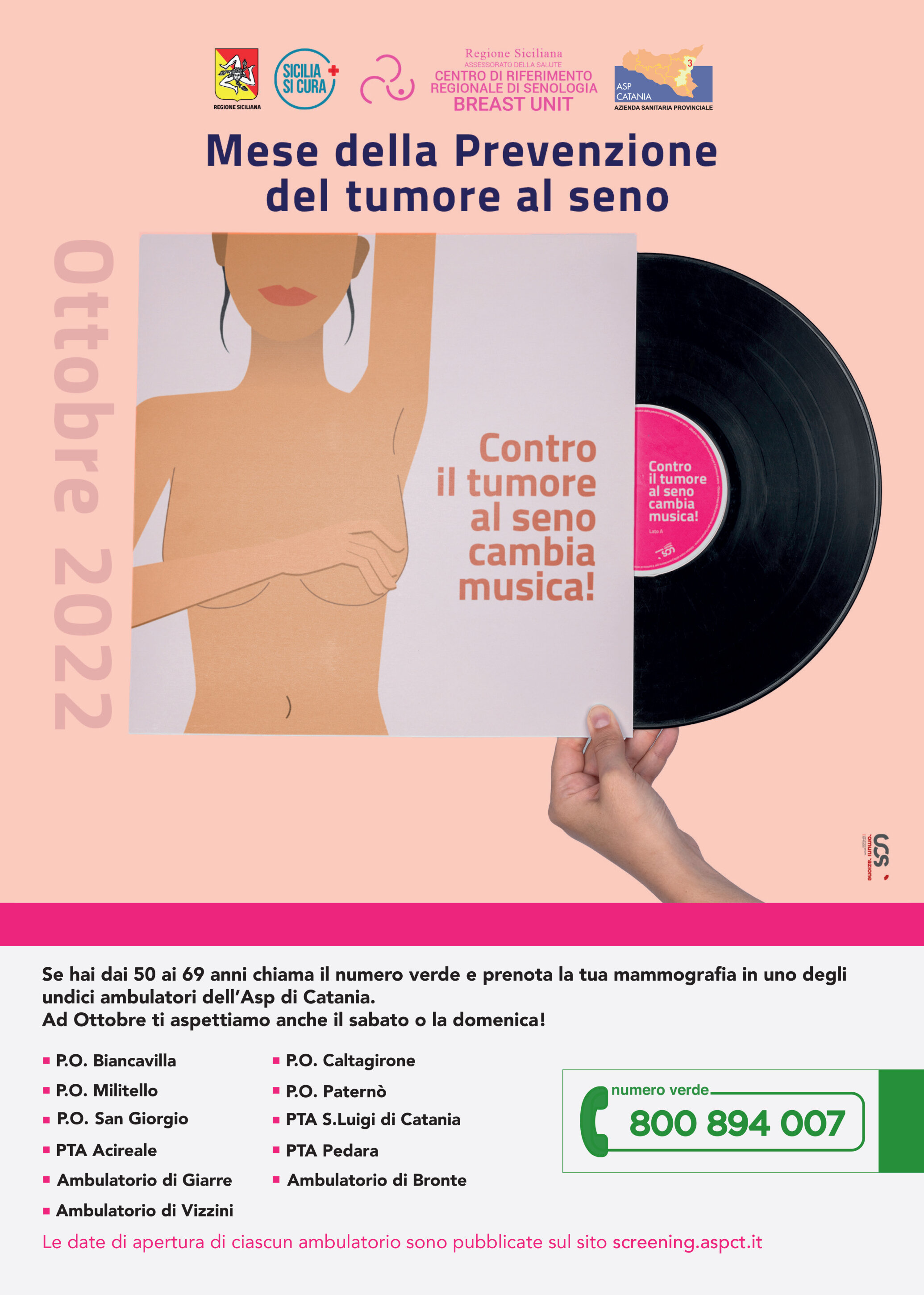 Campagna regionale di sensibilizzazione per la prevenzione del tumore al seno