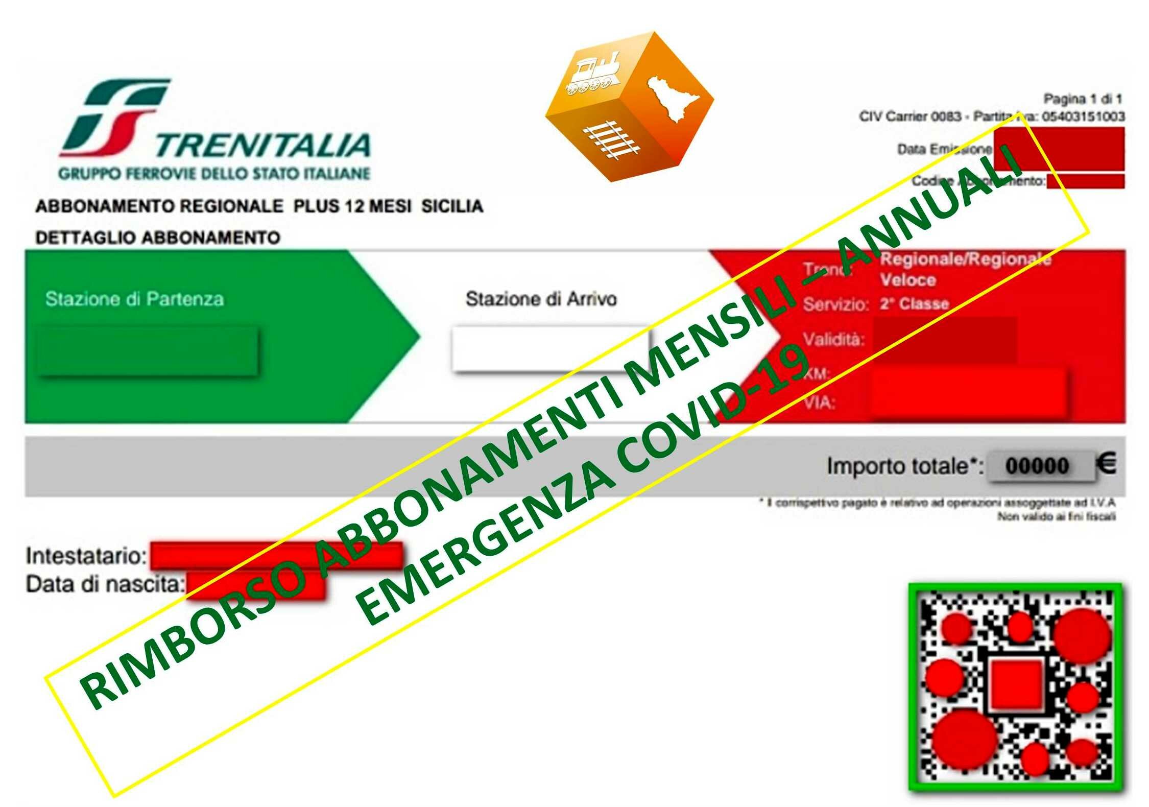 Ciufer: "Che fine hanno fatto i rimborsi per il mancato utilizzo degli abbonamenti ferroviari nel periodo di emergenza Covid-19 in Sicilia?" Ciufer: "Che fine hanno fatto i rimborsi per il mancato utilizzo degli abbonamenti ferroviari nel periodo di emergenza Covid-19 in Sicilia?"
