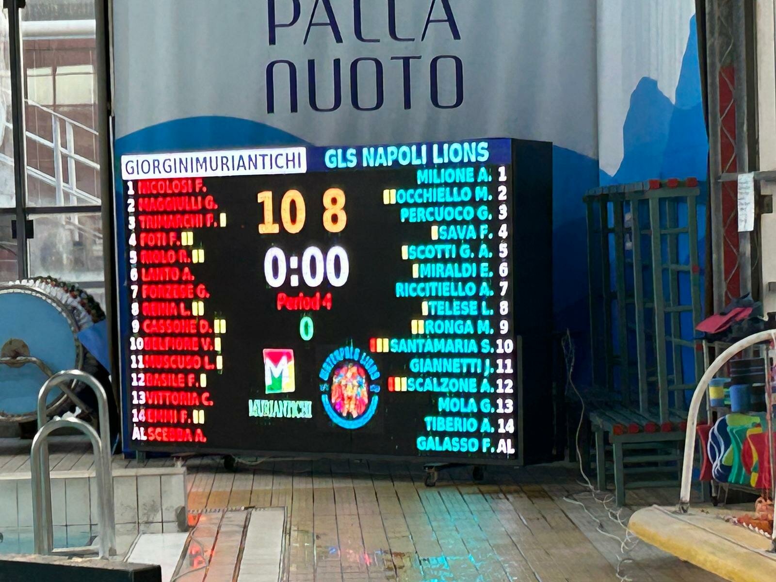 Serie B, la Giorgini Muri Antichi supera 10-8 i Lions Napoli