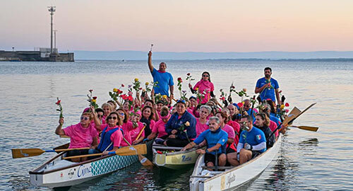 Il Circolo Canoa Catania si tinge di rosa, un pomeriggio di Dragon Boat con l&rsquo;associazione "Il filo della Vita"