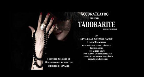 Il 14 Luglio al Monastero dei Benedettini di Catania, per "Porte aperte Unict 2018 - Dialoghi migranti", in scena "Taddrarite (pipistrelli)" di Luana Rondinelli Il 14 Luglio al Monastero dei Benedettini di Catania, per "Porte aperte Unict 2018 - Dialoghi migranti", in scena "Taddrarite (pipistrelli)" di Luana Rondinelli