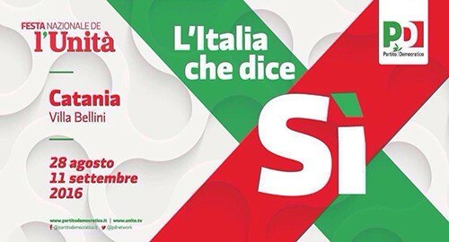 Parte domani la Festa nazionale de l'Unit&agrave; a Catania