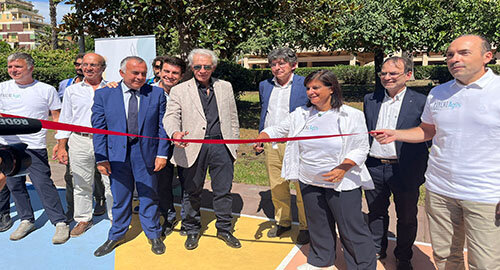 Inaugurato stamattina il "Parco Agos Green&Smart", istituzioni, rappresentanti di Agos e associazioni locali hanno tagliato il nastro del nuovo Parco Vulcania