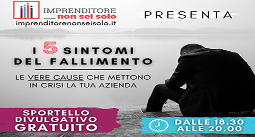 Avviato a Palermo primo Sportello divulgativo aperto agli imprenditori, ideato dalla Onlus "Imprenditore non sei solo" per aiutare chi &egrave; in difficolt&agrave;, appuntamento il 23 ottobre