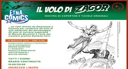 “Il volo di Zagor” mostra di copertine e tavole originali al "Norma" dell'aeroporto di Fontanarossa “Il volo di Zagor” mostra di copertine e tavole originali al "Norma" dell'aeroporto di Fontanarossa