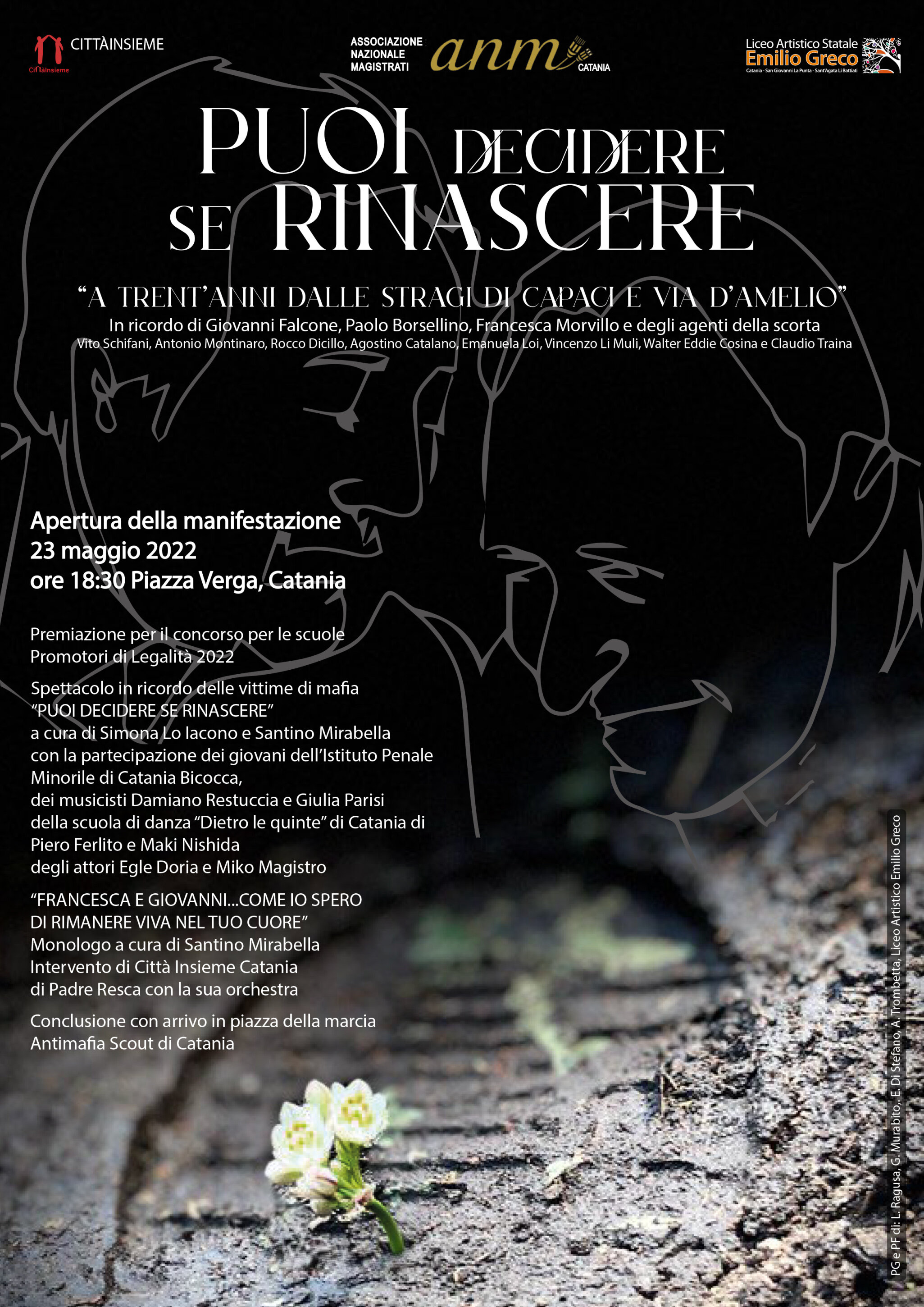 "Puoi decidere se Rinascere" il 23 maggio a Catania a 30 anni dalle stragi mafiose
