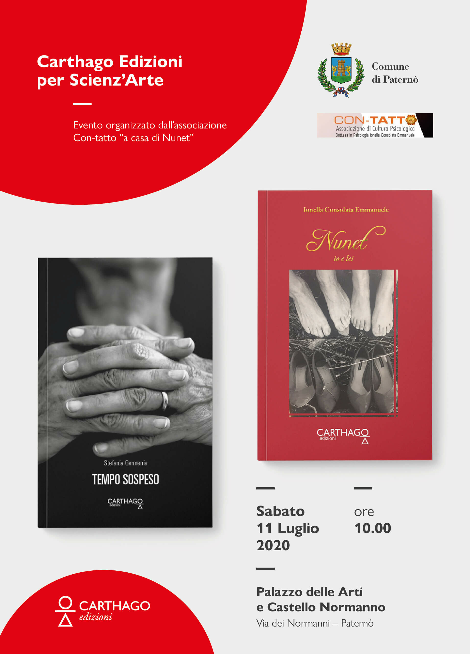 La casa editrice Carthago a Patern&ograve; in una full immersion di autori, arte e scienza