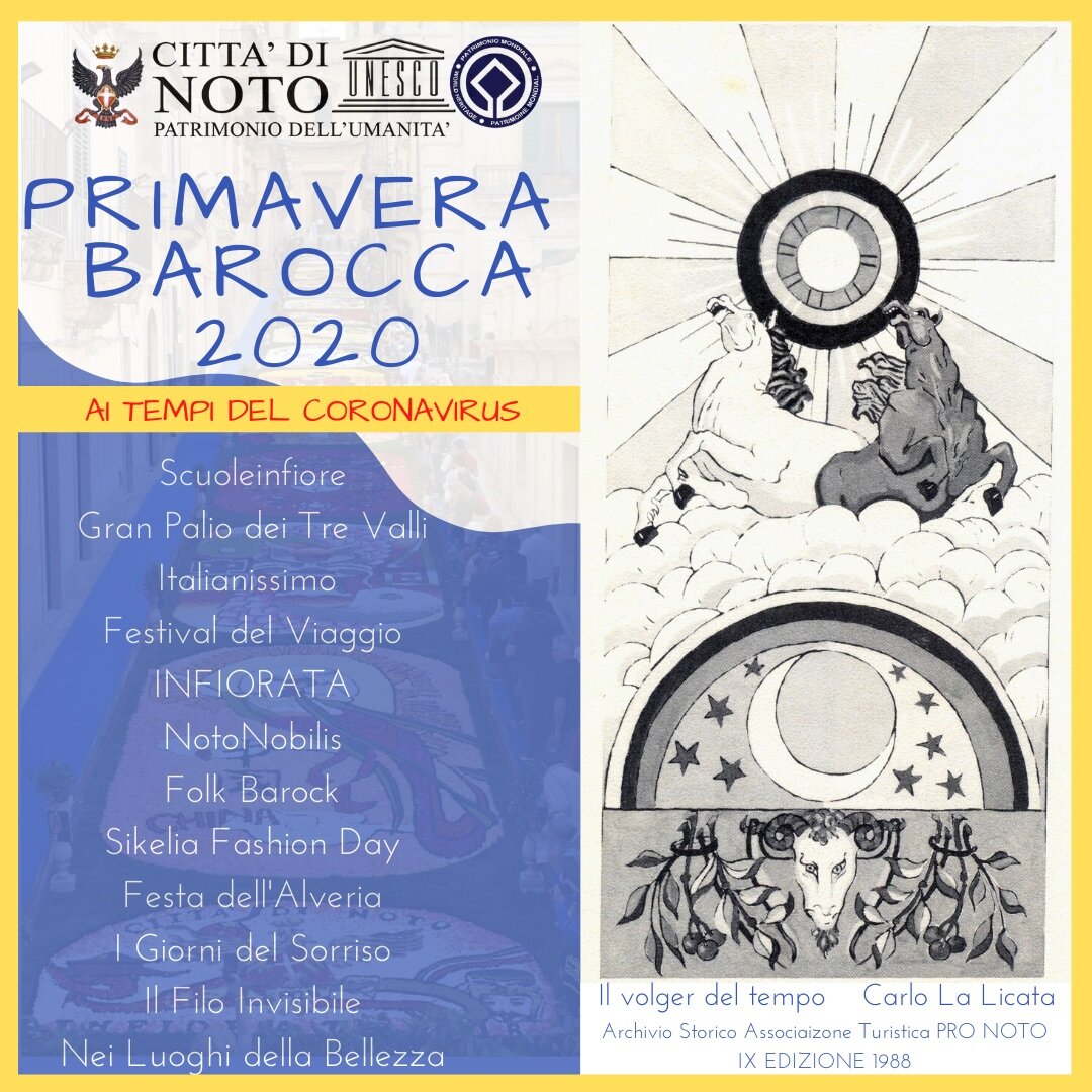 La XLI edizione dell'Infiorata di Noto 2020 in versione social il 16 maggio La XLI edizione dell'Infiorata di Noto 2020 in versione social il 16 maggio