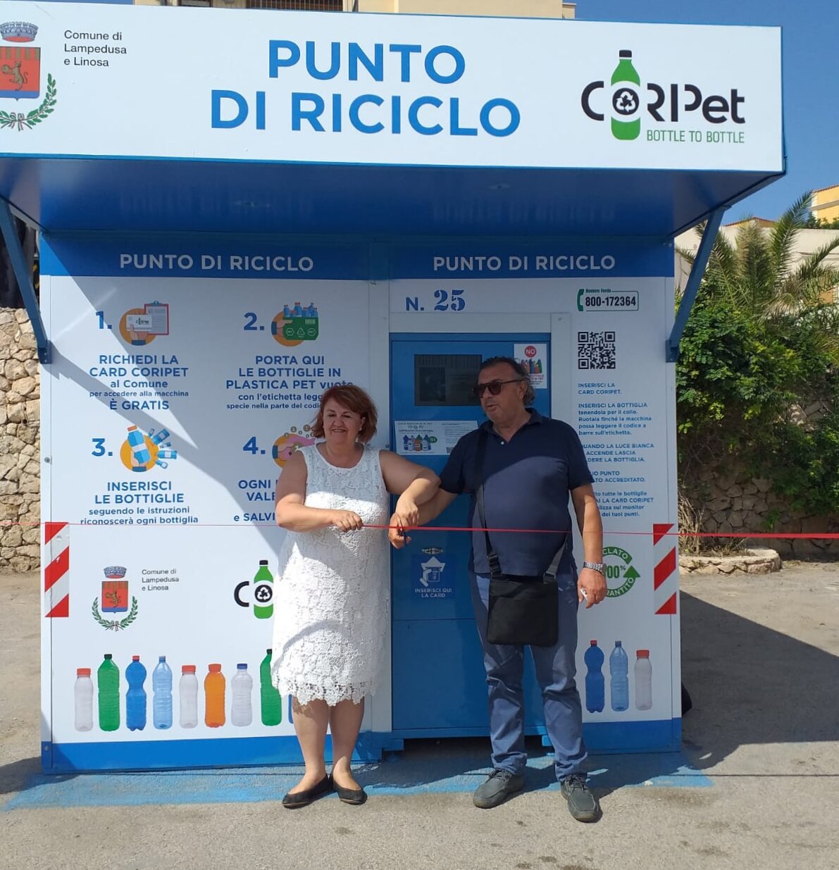 Lampedusa e Coripet: le bottiglie di plastica usate si trasformano in sconto sulla Tari Lampedusa e Coripet: le bottiglie di plastica usate si trasformano in sconto sulla Tari