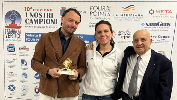 Il premio Catania al Vertice intitolato a Mauro Maugeri assegnato al dirigente dell'Ekipe Orizzonte Giuseppe La Delfa