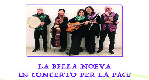 Domani alla Biblioteca Navarria Crif&ograve; di Catania "La Bella Noeva" in concerto per la pace, con raccolta fondi in favore di Emergency