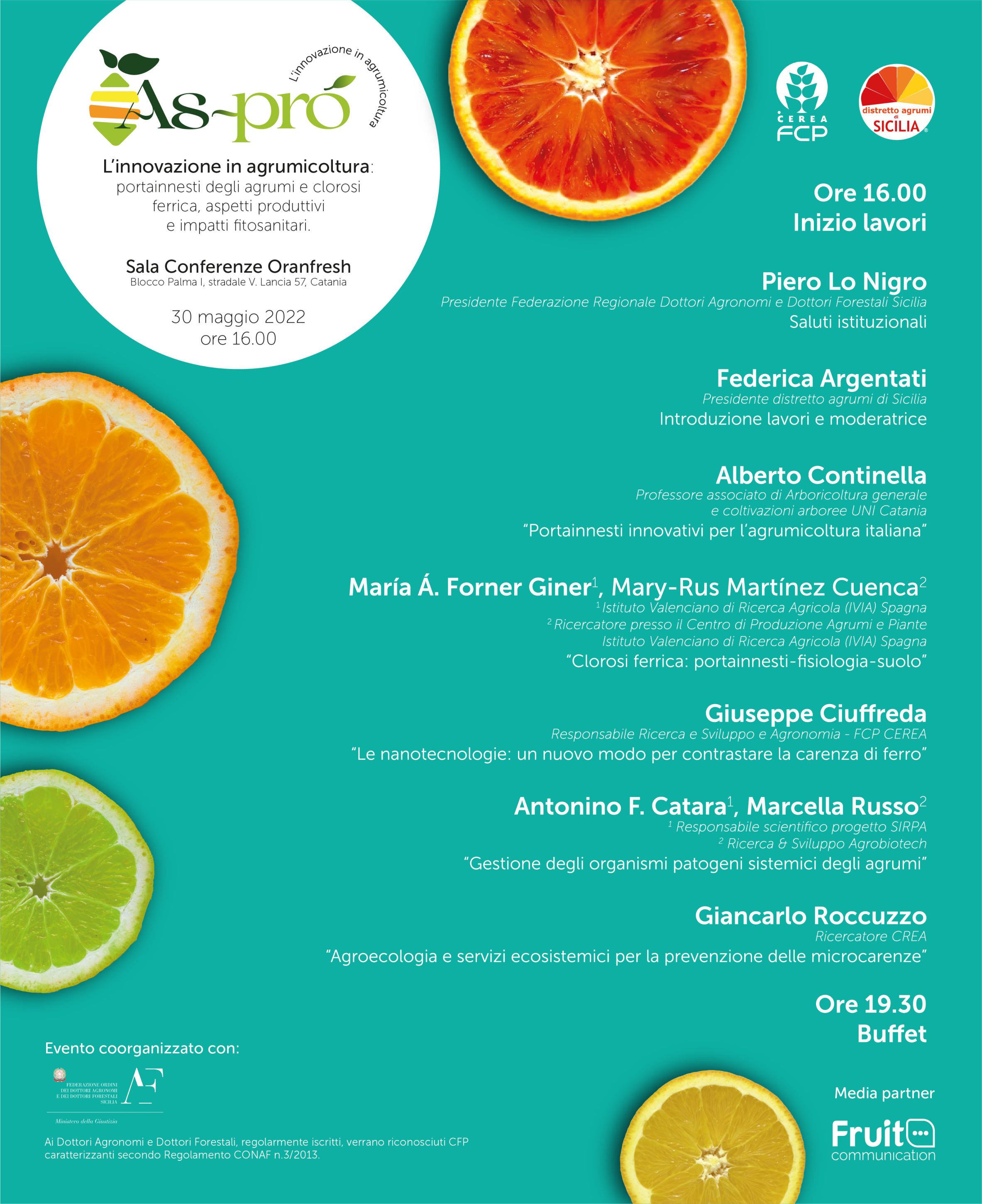 "As~pr&oacute;", l&rsquo;innovazione in agrumicoltura il 30 maggio a Catania Sala Oranfresh