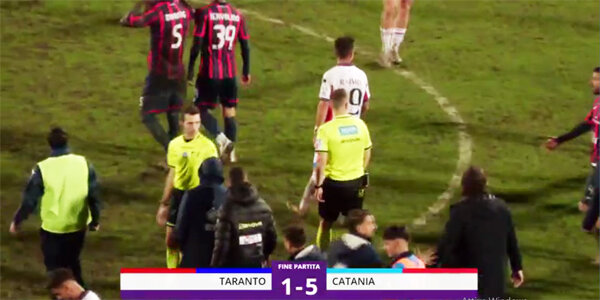Serie C, il Catania travolge 5-1 allo "Jacovone" il Taranto, in rete Ierardi, Stoppa, Inglese, Montalto e Forti