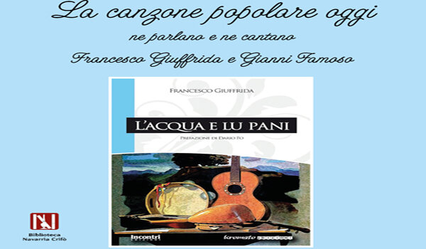 Alla Biblioteca Navarria Crif&ograve; di Catania il 19 luglio presentazione del volume &ldquo;L&rsquo;acqua e lu pani&rdquo; di Francesco Giuffrida