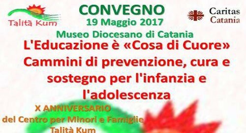 Il Centro per Minori e Famiglie "Talit&agrave; Kum" di Librino compie 10 anni, il 19 Maggio Convegno al Museo Diocesano