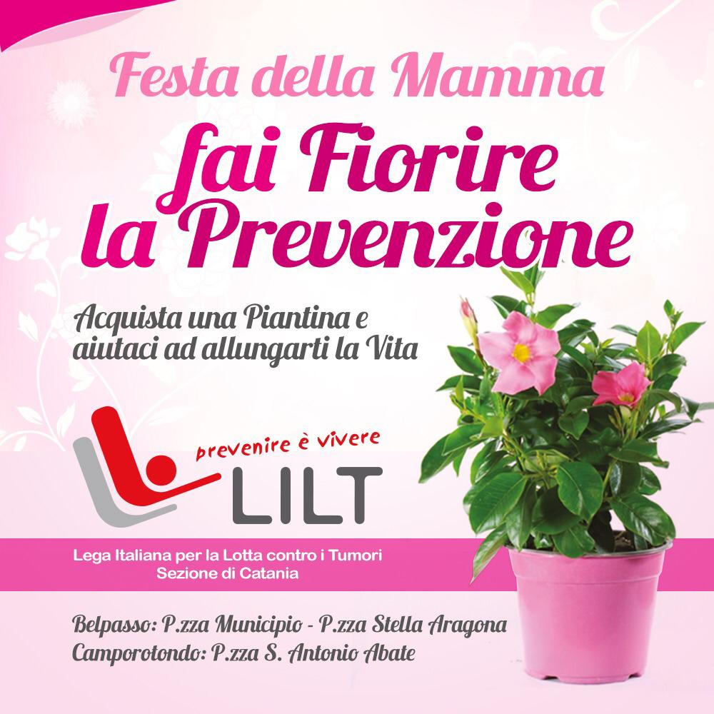 Festa della Mamma, a Camporotondo e Belpasso una piantina Lilt in favore della prevenzione