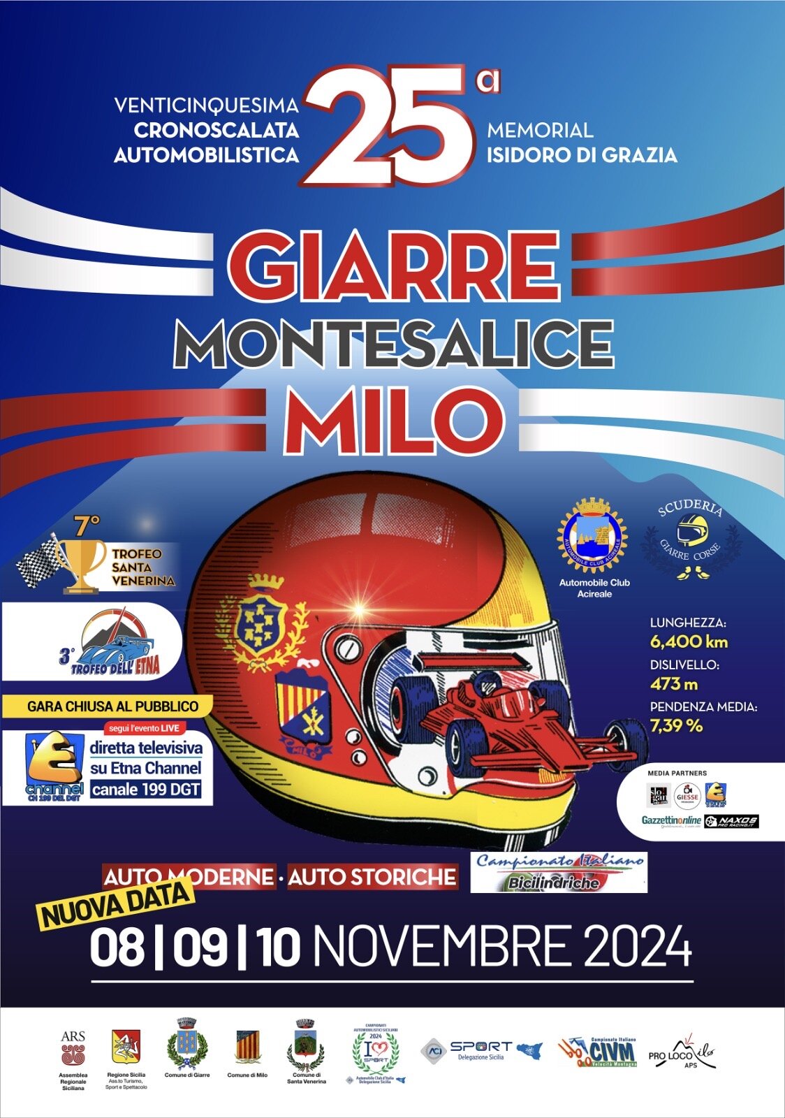 Motori: iscrizioni aperte per la 25ª Cronoscalata Giarre Montesalice Milo Motori: iscrizioni aperte per la 25ª Cronoscalata Giarre Montesalice Milo