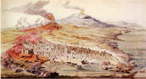 Eruzione 1669 la lava minaccia il Duomo di Catania ma si riversa nel mare salvando parte della citt&agrave; Medievale
