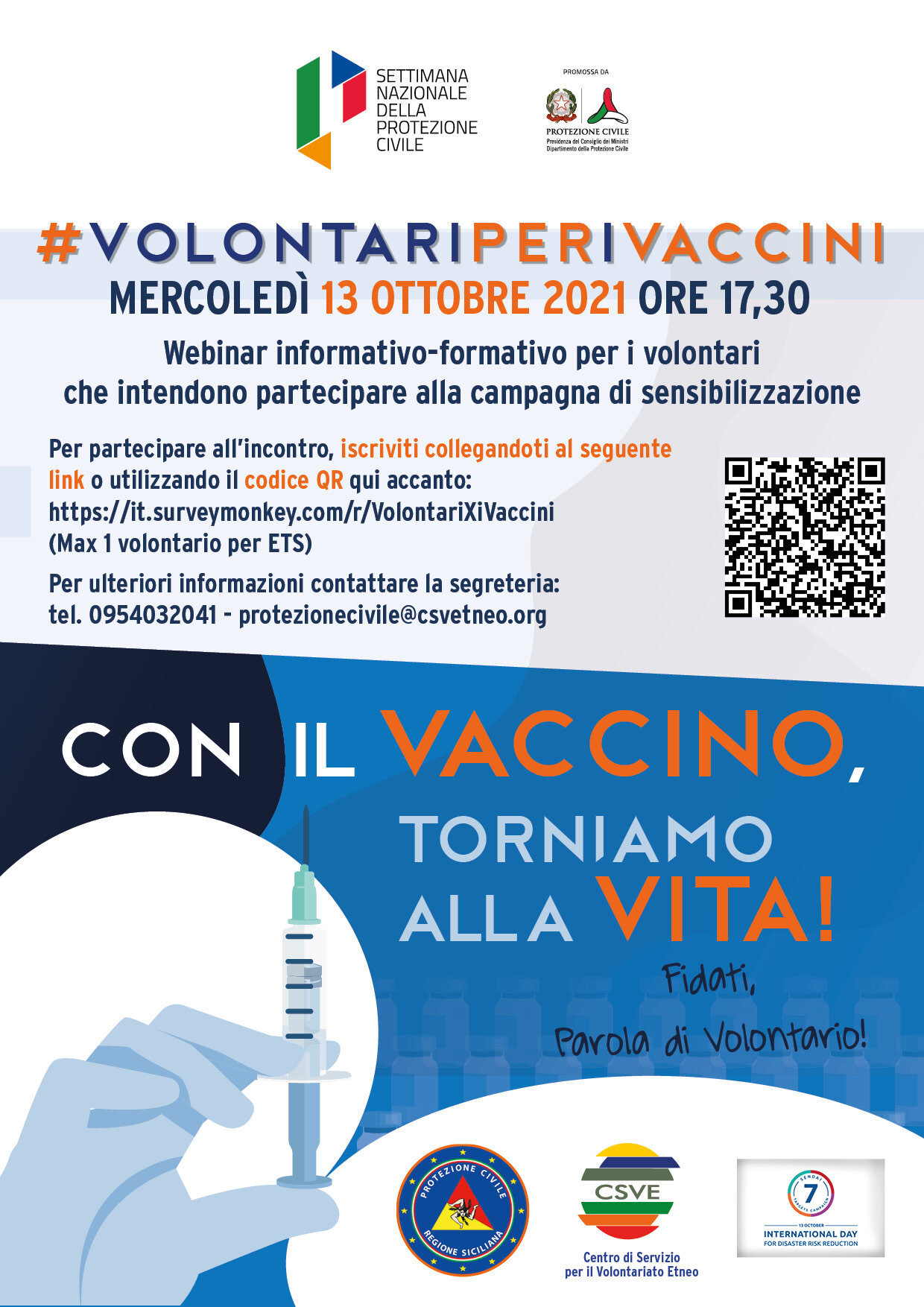 Vaccino anti Covid: in azione i volontari delle provincie di Catania, Enna, Siracusa e Ragusa