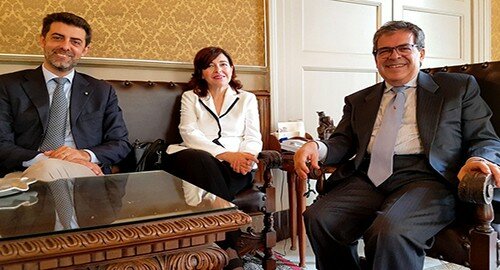 I vertici Sac stamattina in visita istituzionale a Palazzo degli Elefanti